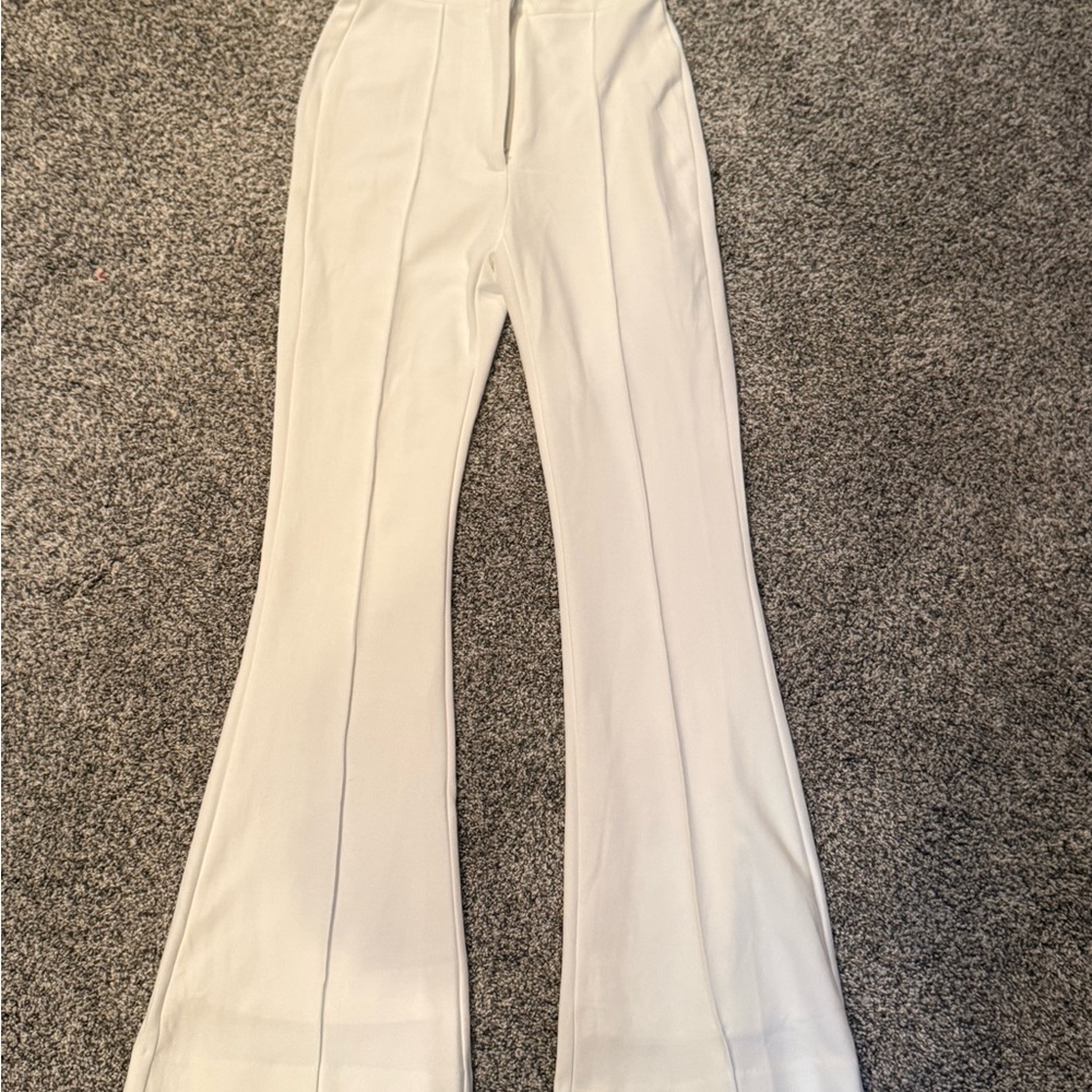 Meshki White Flare Pants